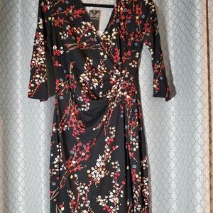 K&D LONDON Black Printed Dress NWT
